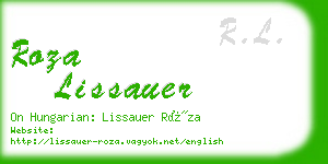 roza lissauer business card